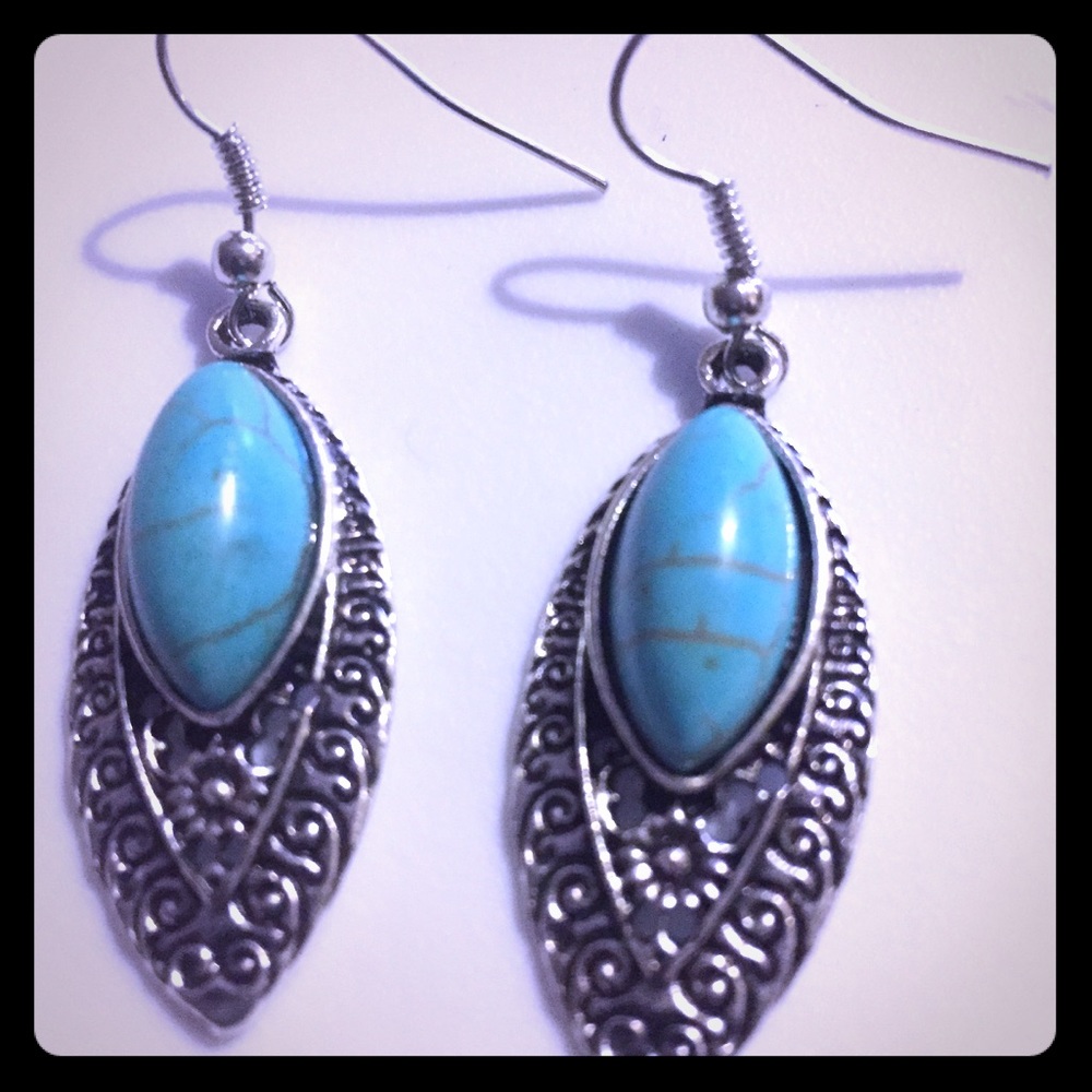 Turquoise & Silver Earrings
